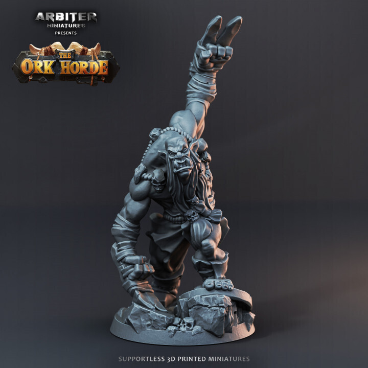 Ork Berserker 1 - DnD RPG Wargaming Miniatures
