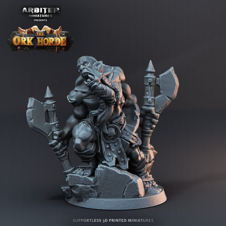 Ork Blood Rager 1 - DnD RPG Wargaming Miniatures