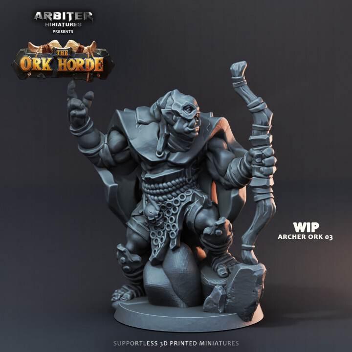 Archer Ork 3 - DnD RPG Wargaming Miniatures