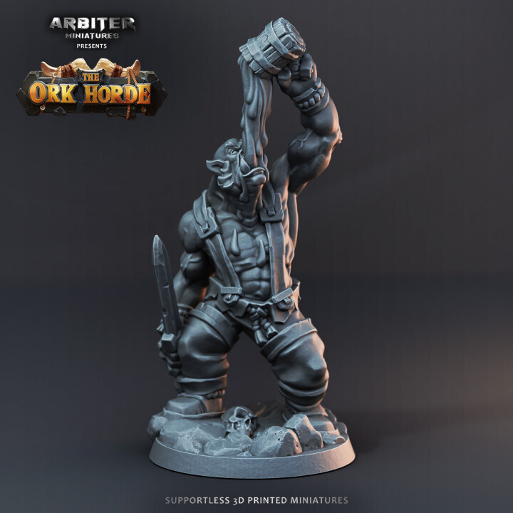 Ork Blooddrinker 2 - DnD RPG Wargaming Miniatures
