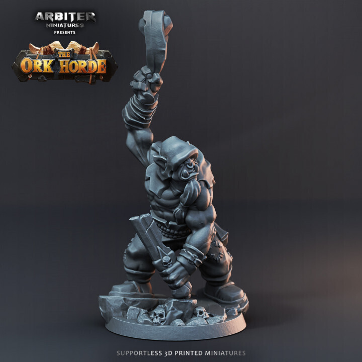 Ork Warboy 3 - DnD RPG Wargaming Miniatures