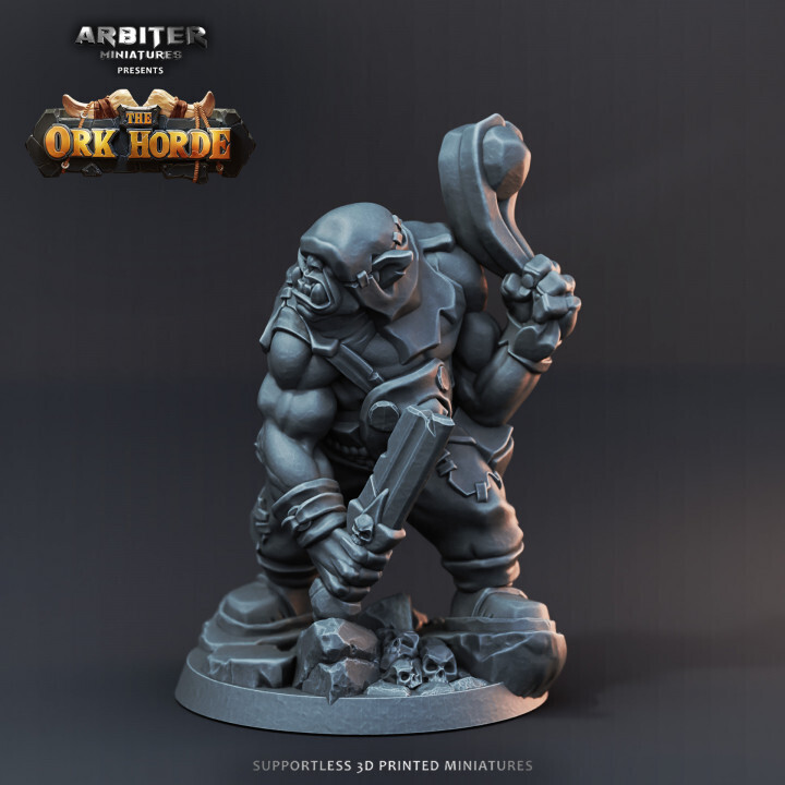Ork Warboy 2 - DnD RPG Wargaming Miniatures