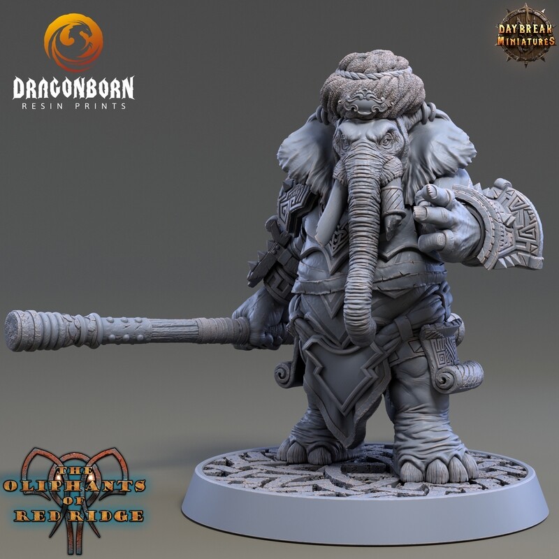 Madhu Nomoretusk - Oliphant Warrior DnD RPG Wargaming Miniatures
