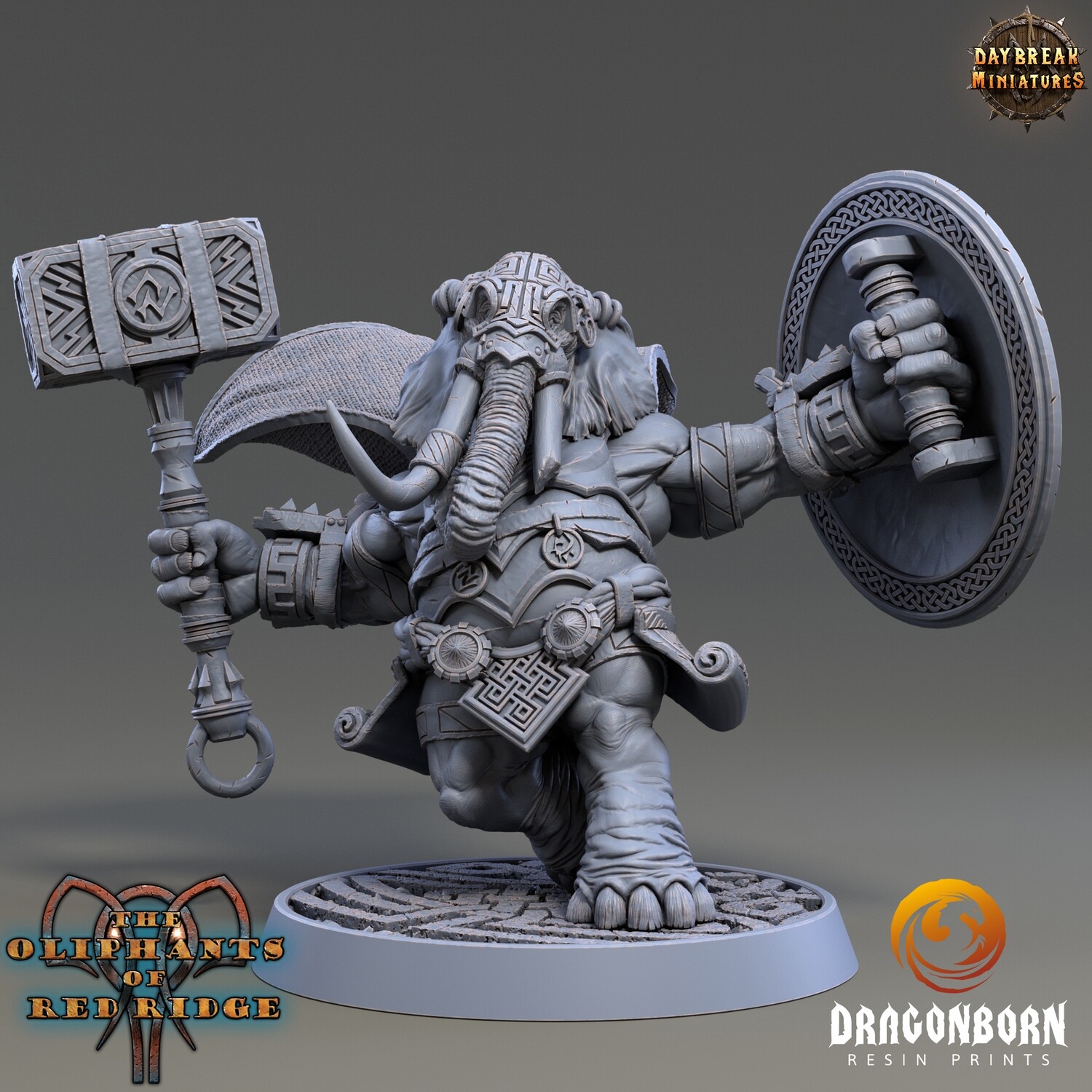 Castor Bonkworth - Oliphant Warrior DnD RPG Wargaming Miniatures