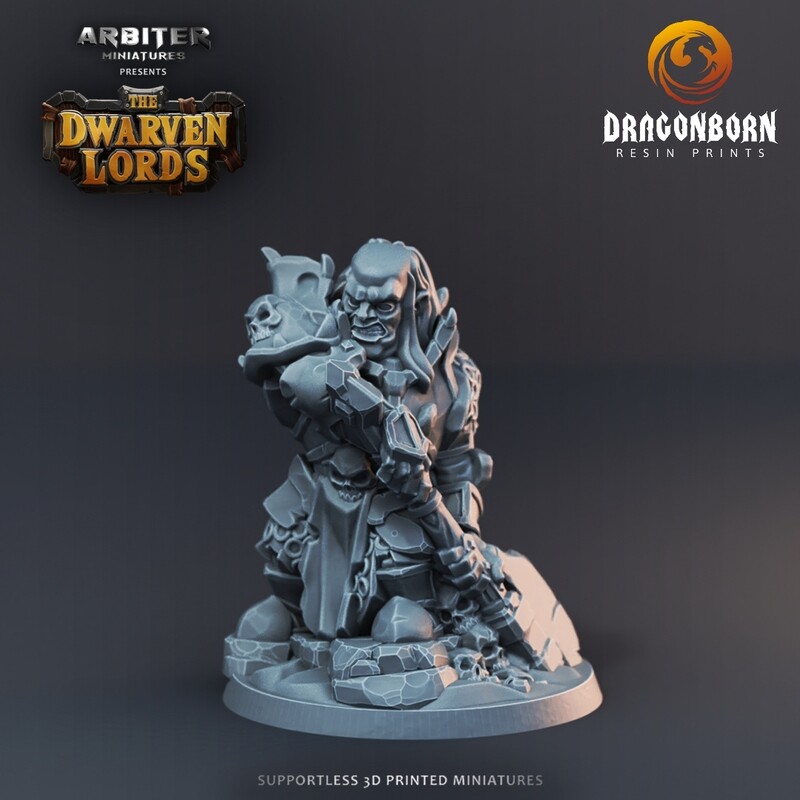 Dwarf Dark Knight 3 - DnD RPG Wargaming Miniatures