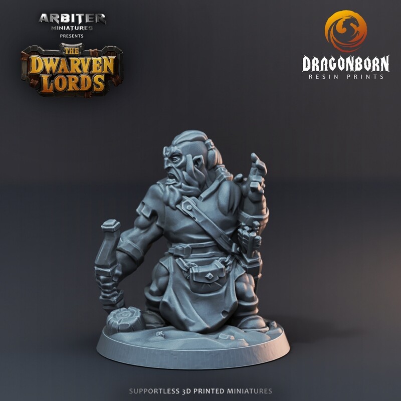 Dwarf Male Archer 2 - DnD RPG Wargaming Miniatures