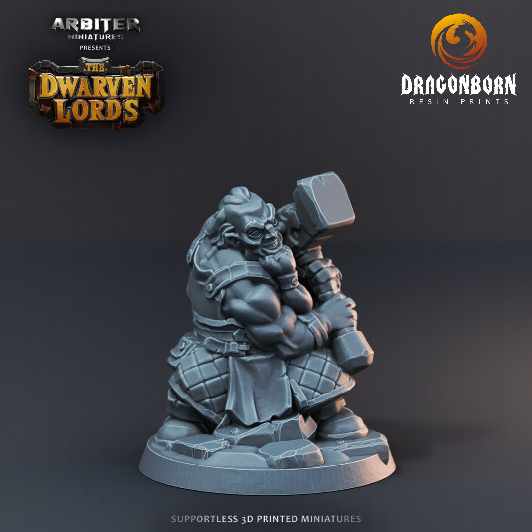 Dwarf Blacksmith 1 - DnD RPG Wargaming Miniatures