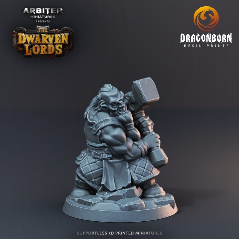 Dwarf Blacksmith 1 - DnD RPG Wargaming Miniatures