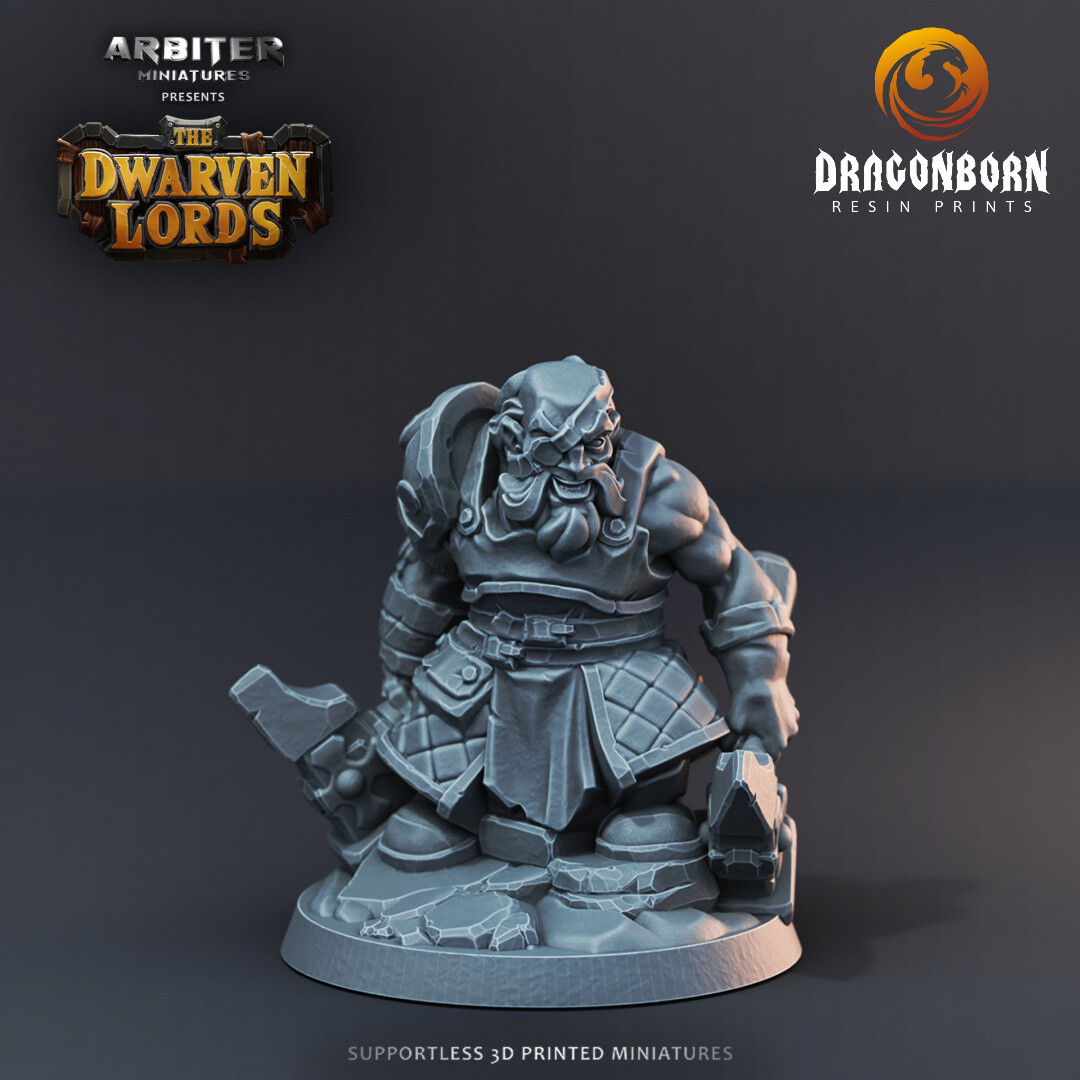 Dwarf Blacksmith 2 - DnD RPG Wargaming Miniatures