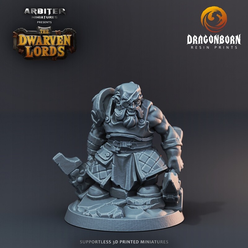 Dwarf Blacksmith 2 - DnD RPG Wargaming Miniatures