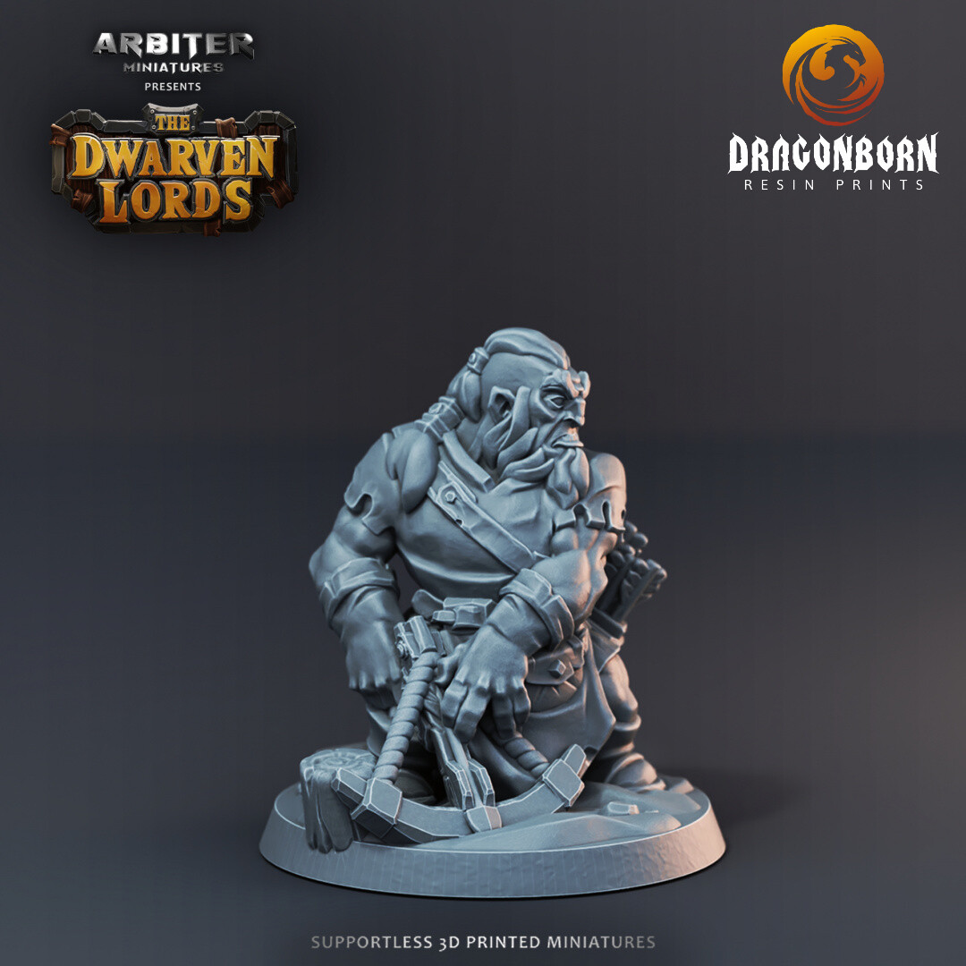 Dwarf Male Archer 1 - DnD RPG Wargaming Miniatures