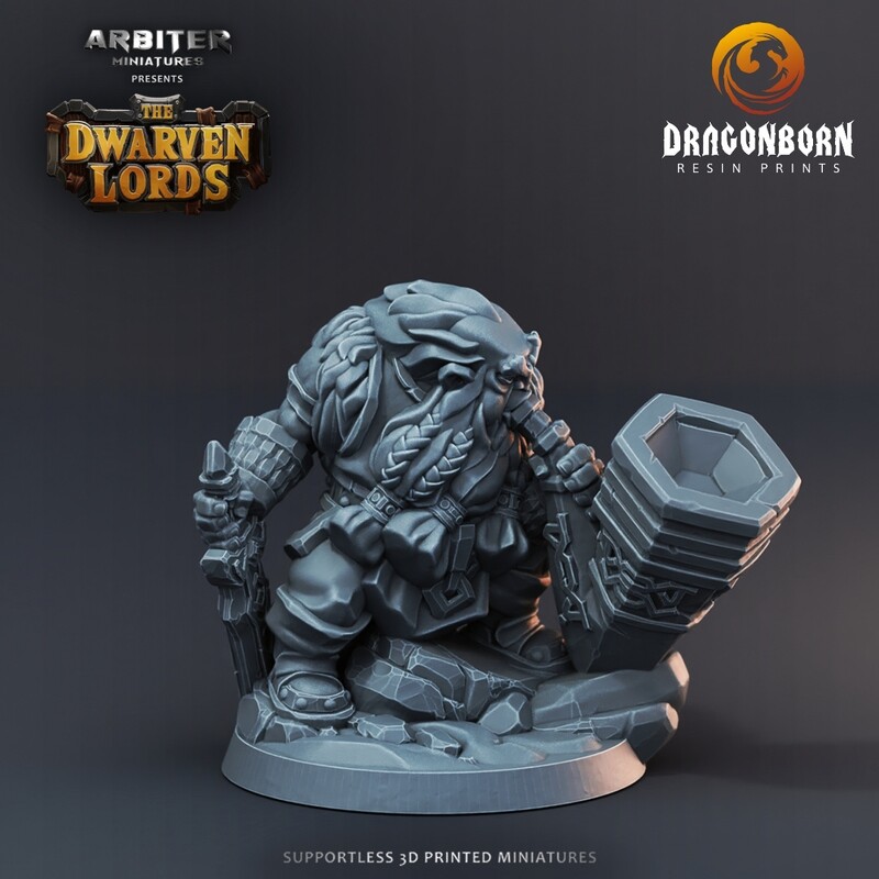 Dwarf Hornblower 1 - DnD RPG Wargaming Miniatures
