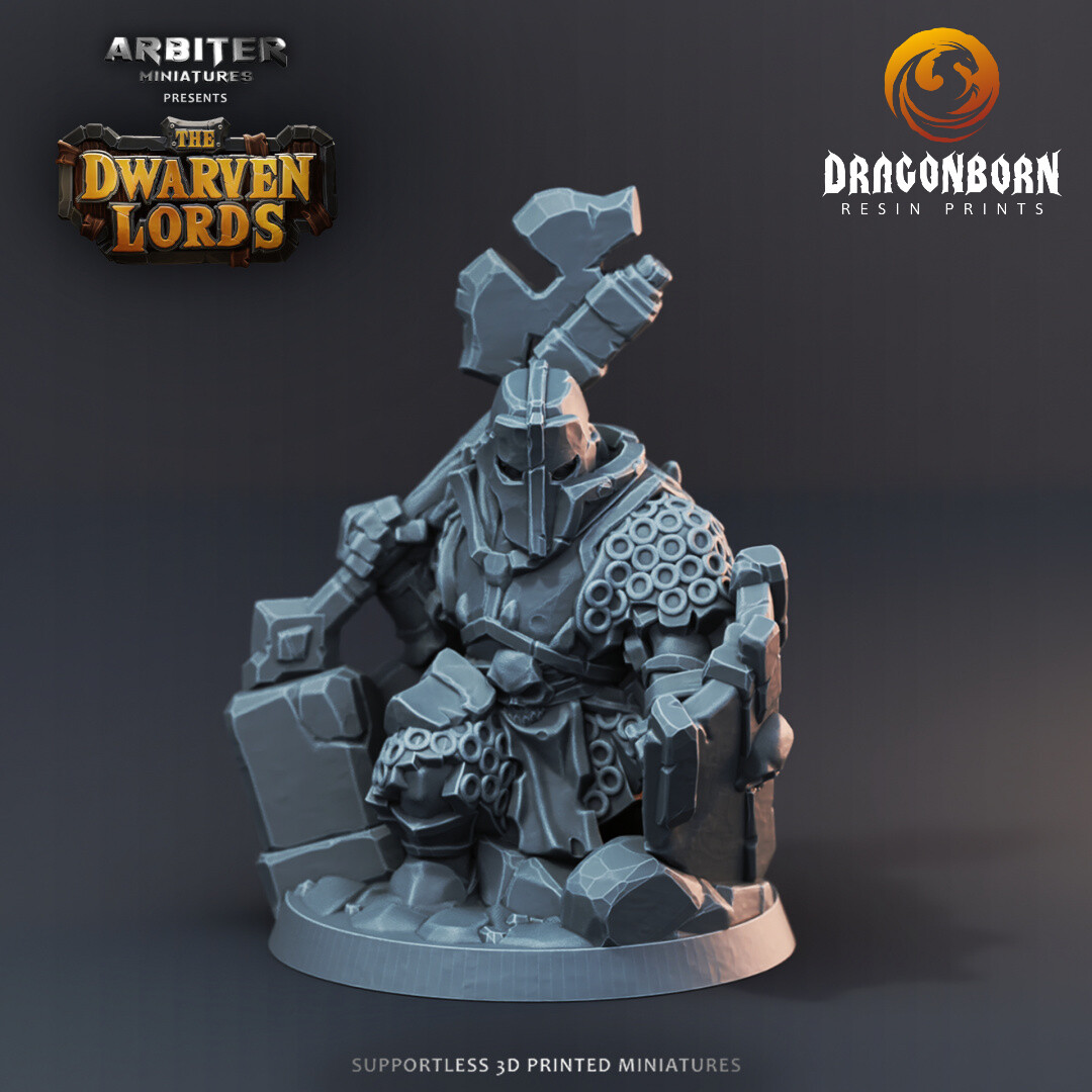 Dwarf Dark Knight 2 - DnD RPG Wargaming Miniatures