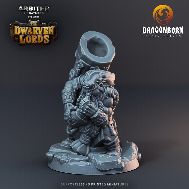 Dwarf Hornblower 2 - DnD RPG Wargaming Miniatures