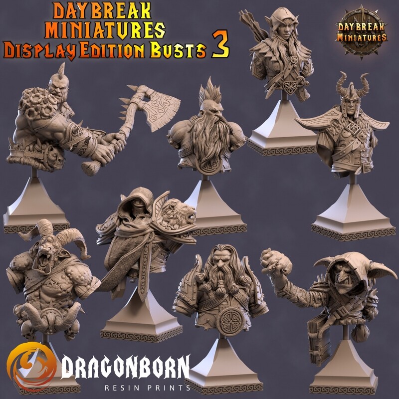 Daybreak Miniatures Display Edition Fantasy Busts Set 3