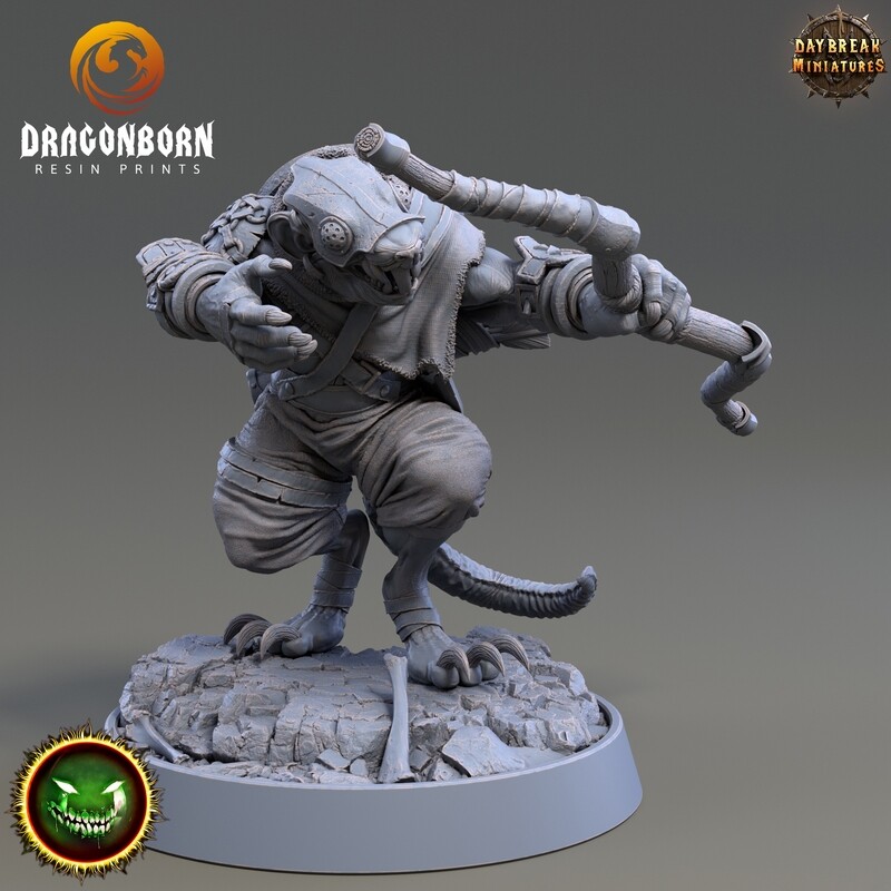 Cultro Snotarrow - Rat Warrior DnD RPG Wargaming Miniatures