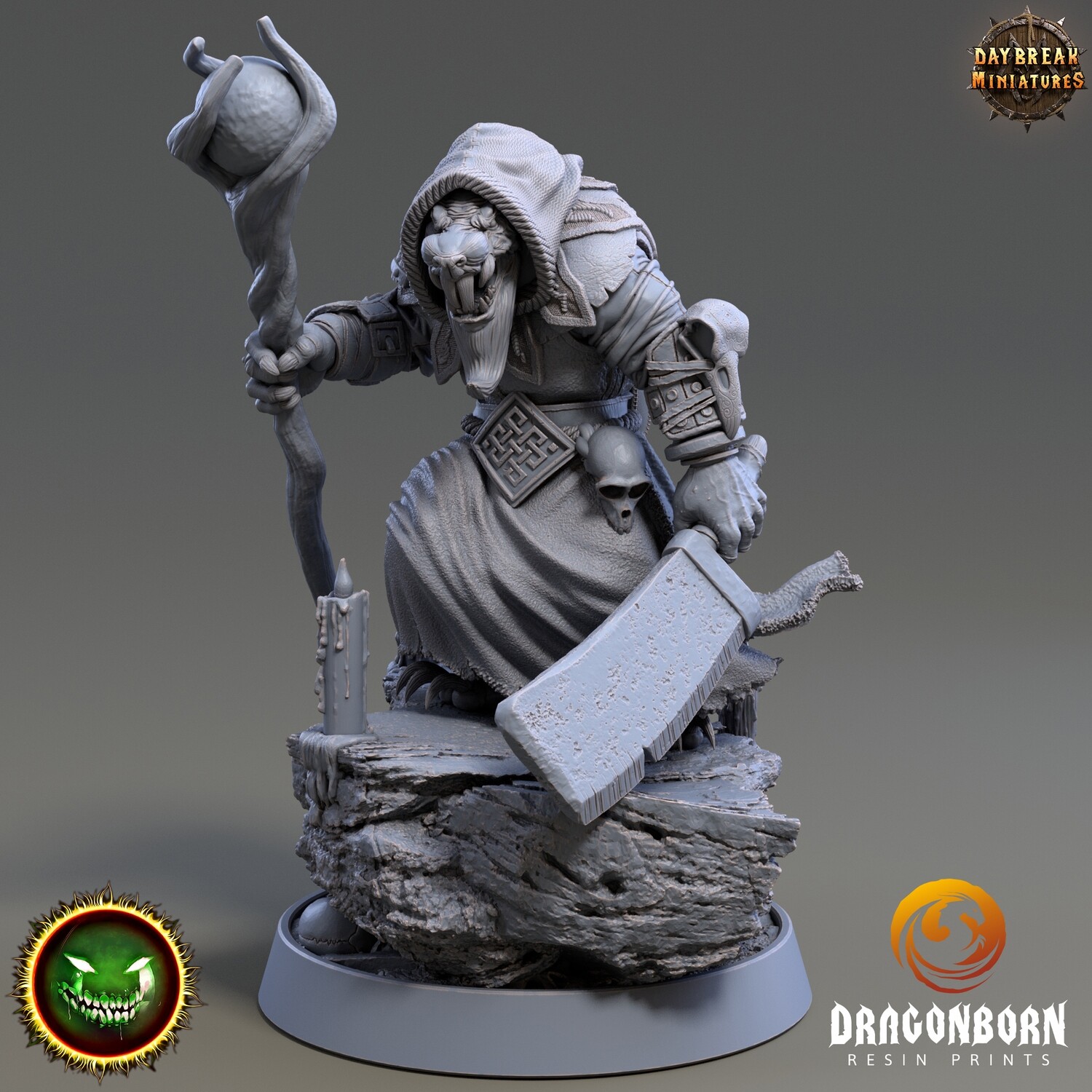 Shachzar Starkhart - Rat Wizard Shaman DnD RPG Wargaming Miniatures