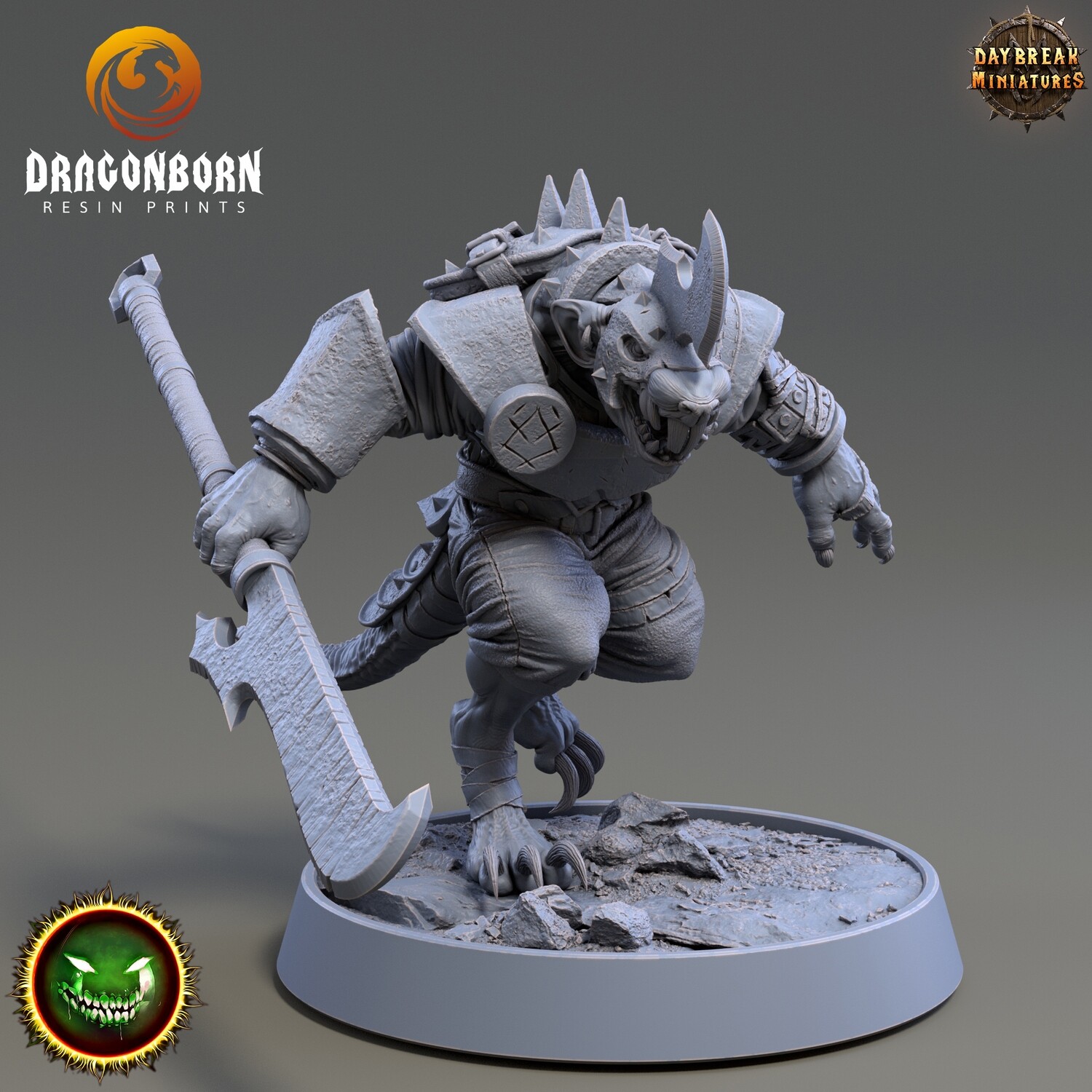 Grolam Fazzbinder - Rat Warrior DnD RPG Wargaming Miniatures