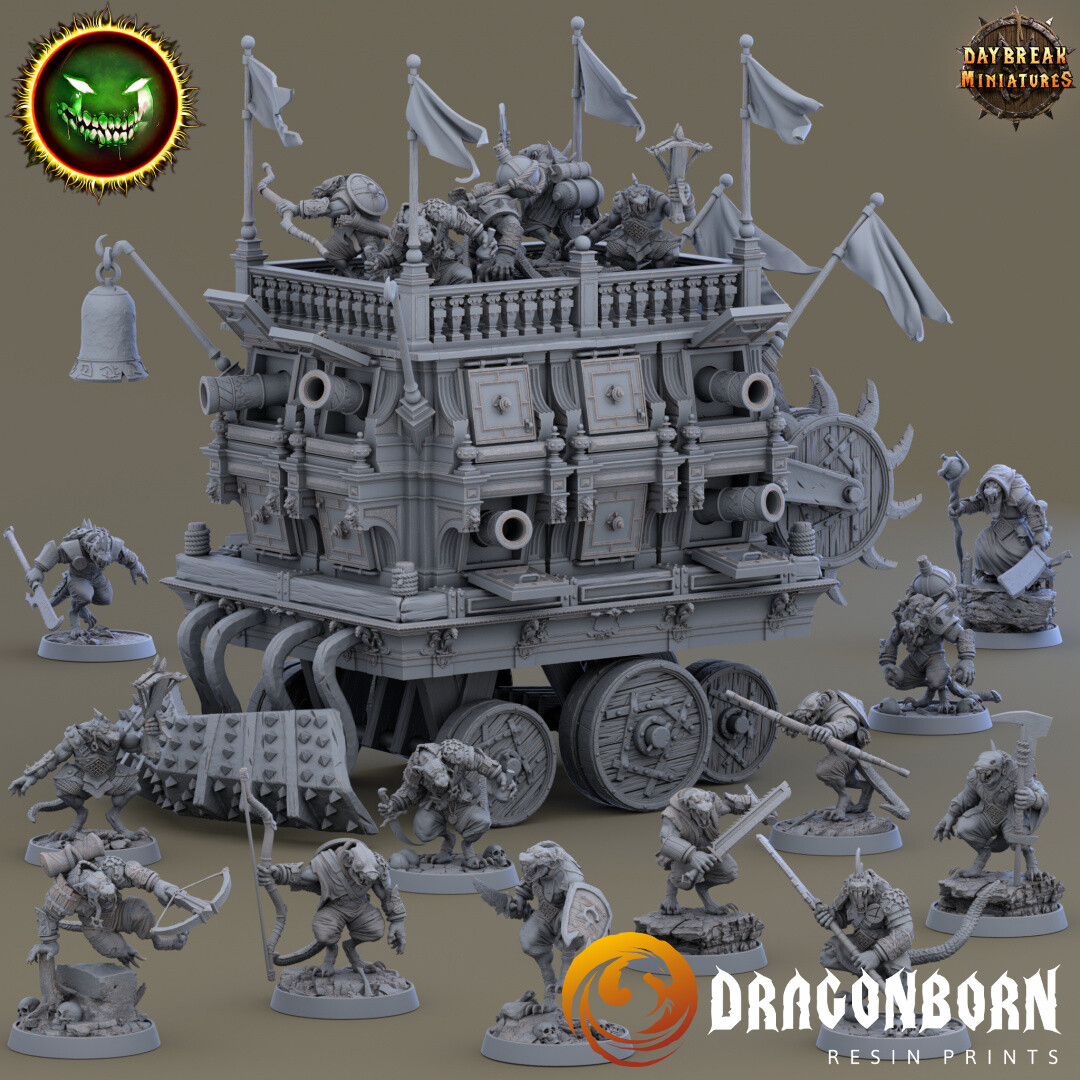 The Starkharts of Bony Fields - Rat Warriors DnD RPG Wargaming Miniatures