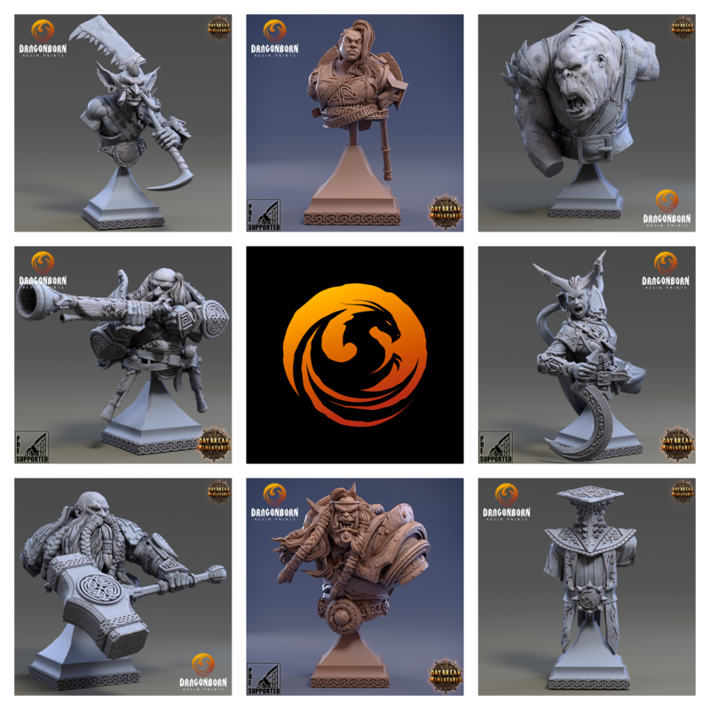 Daybreak Miniatures Display Edition Fantasy Busts Set 4