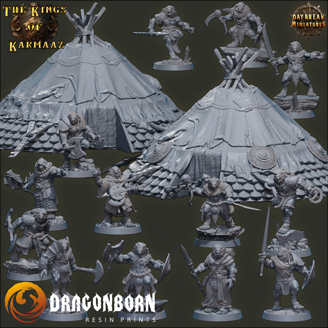 Kings of Karmaaz - Lion Warriors DnD RPG Wargaming Miniatures