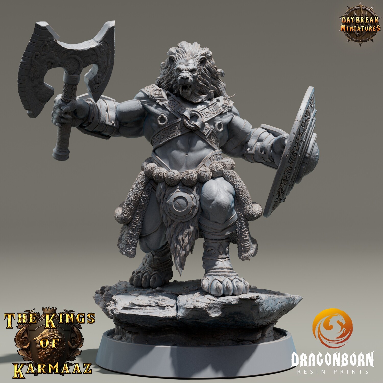 King Dread - Lion Warrior DnD RPG Wargaming Miniatures