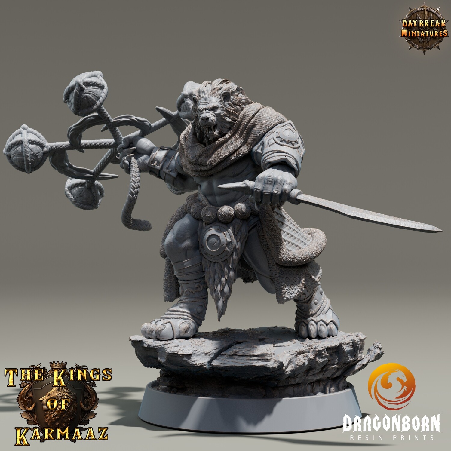 King Frency - Lion Warrior DnD RPG Wargaming Miniatures