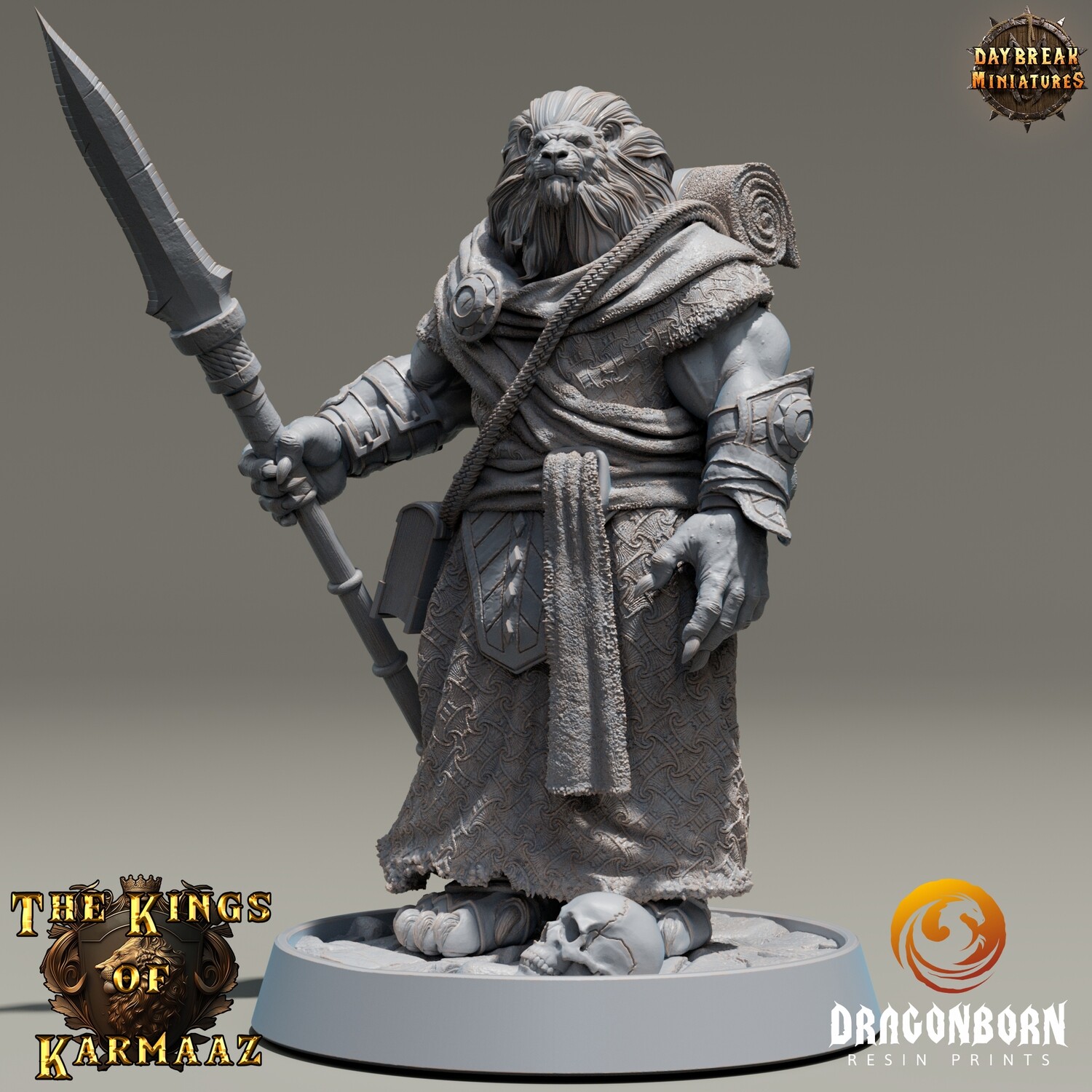 King Wayfarer - Lion Warrior DnD RPG Wargaming Miniatures