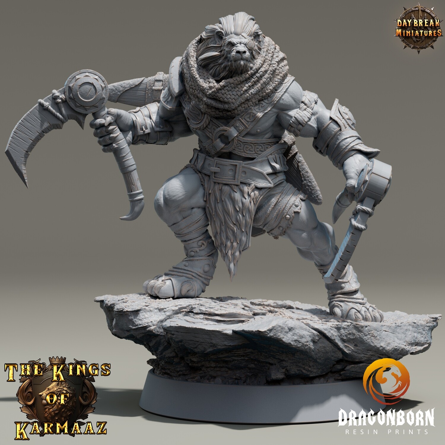 King Ghostfang - Lion Warrior DnD RPG Wargaming Miniatures