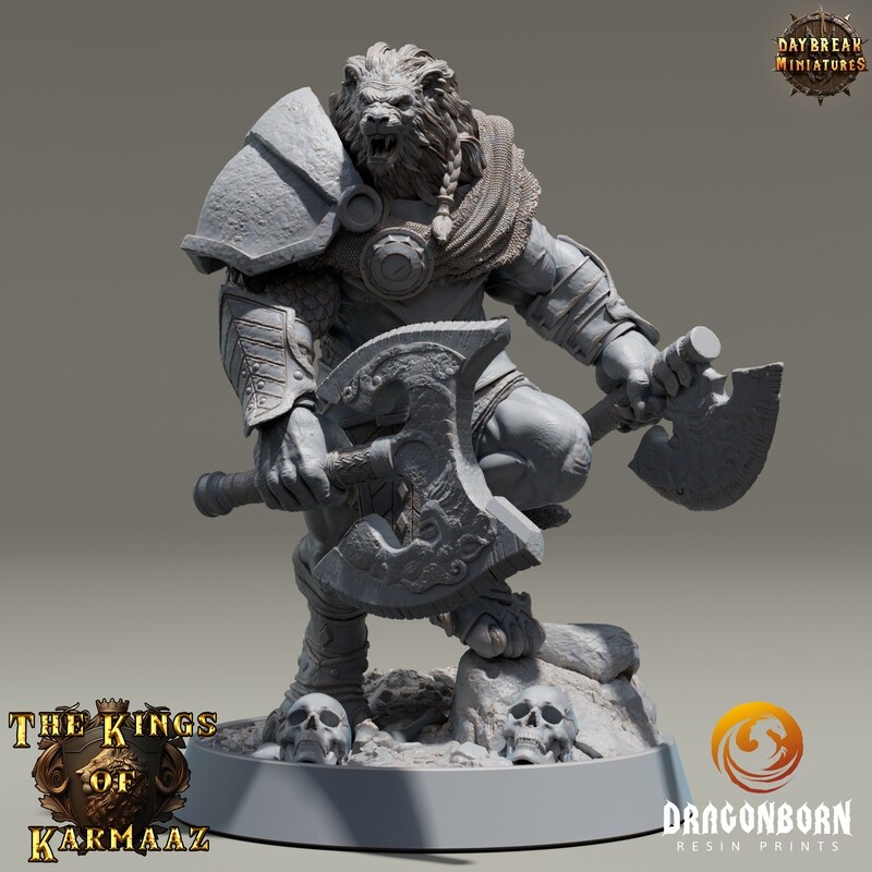 King Heartrender - Lion Warrior DnD RPG Wargaming Miniatures