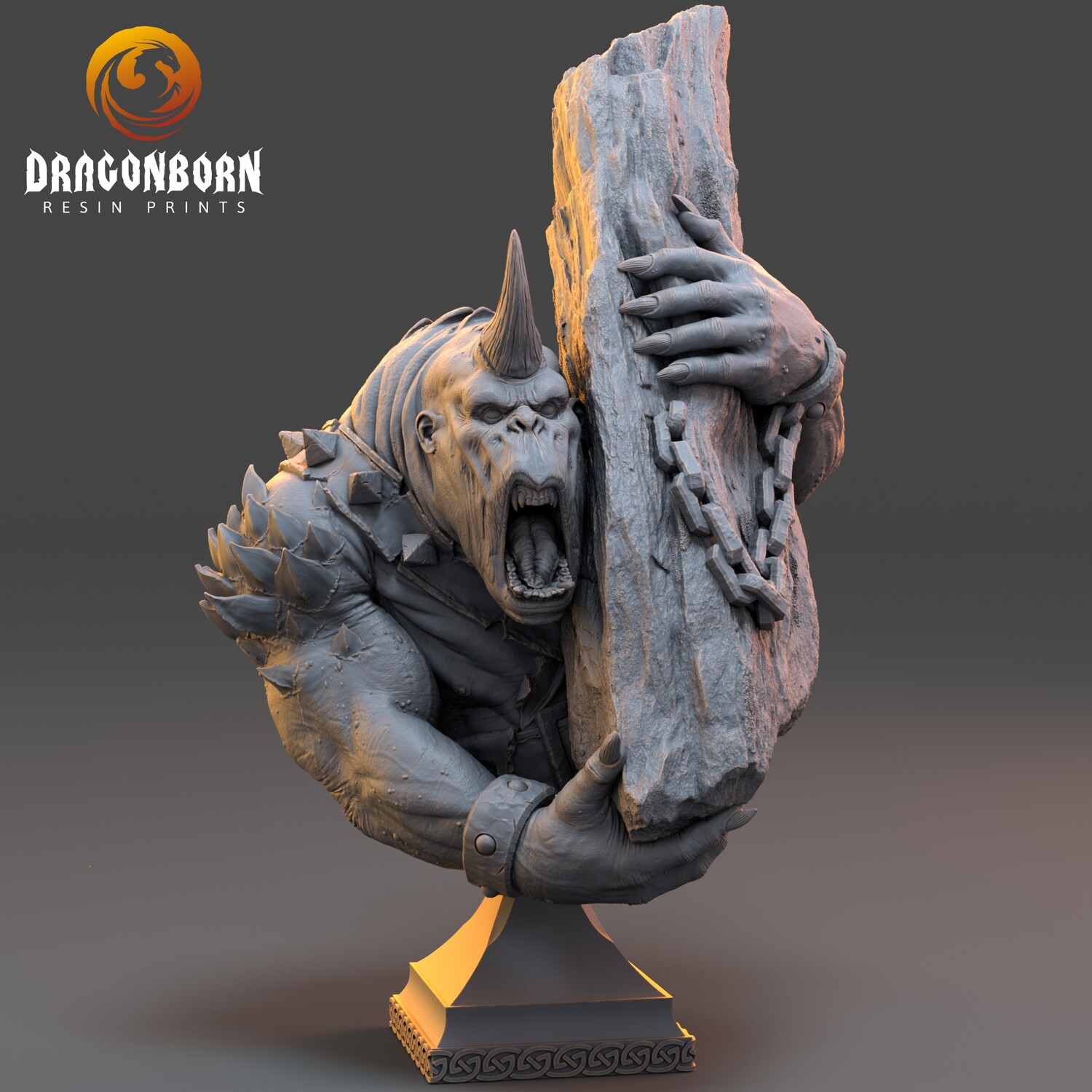 Tjundra The Crusher - Troll Warrior Bust