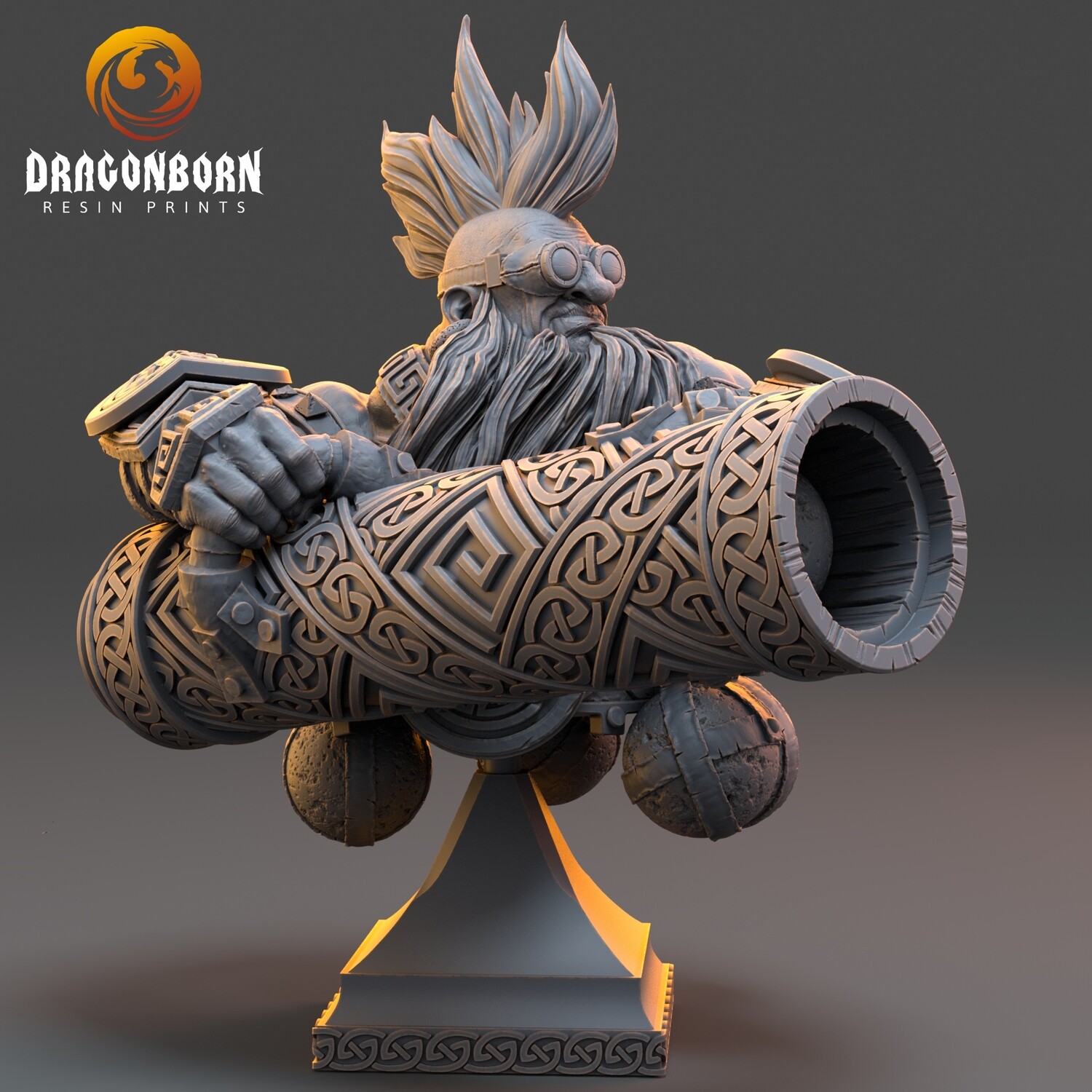 Yul Kaboom Grummer - Dwarf Warrior Bust