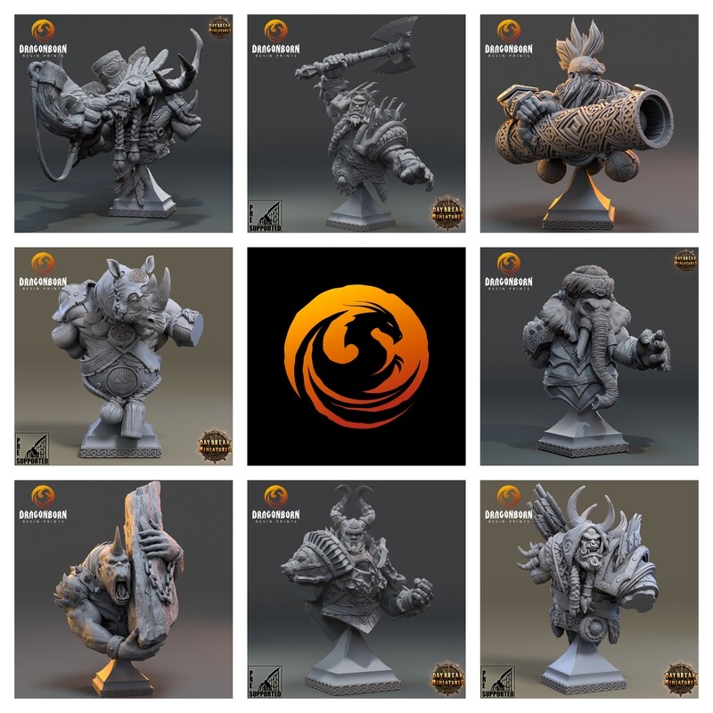 Daybreak Miniatures Display Edition Fantasy Busts Set 5
