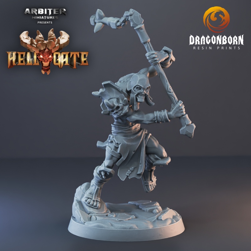 Hellgate Cultist Rager 02 - DnD RPG Wargaming Miniatures