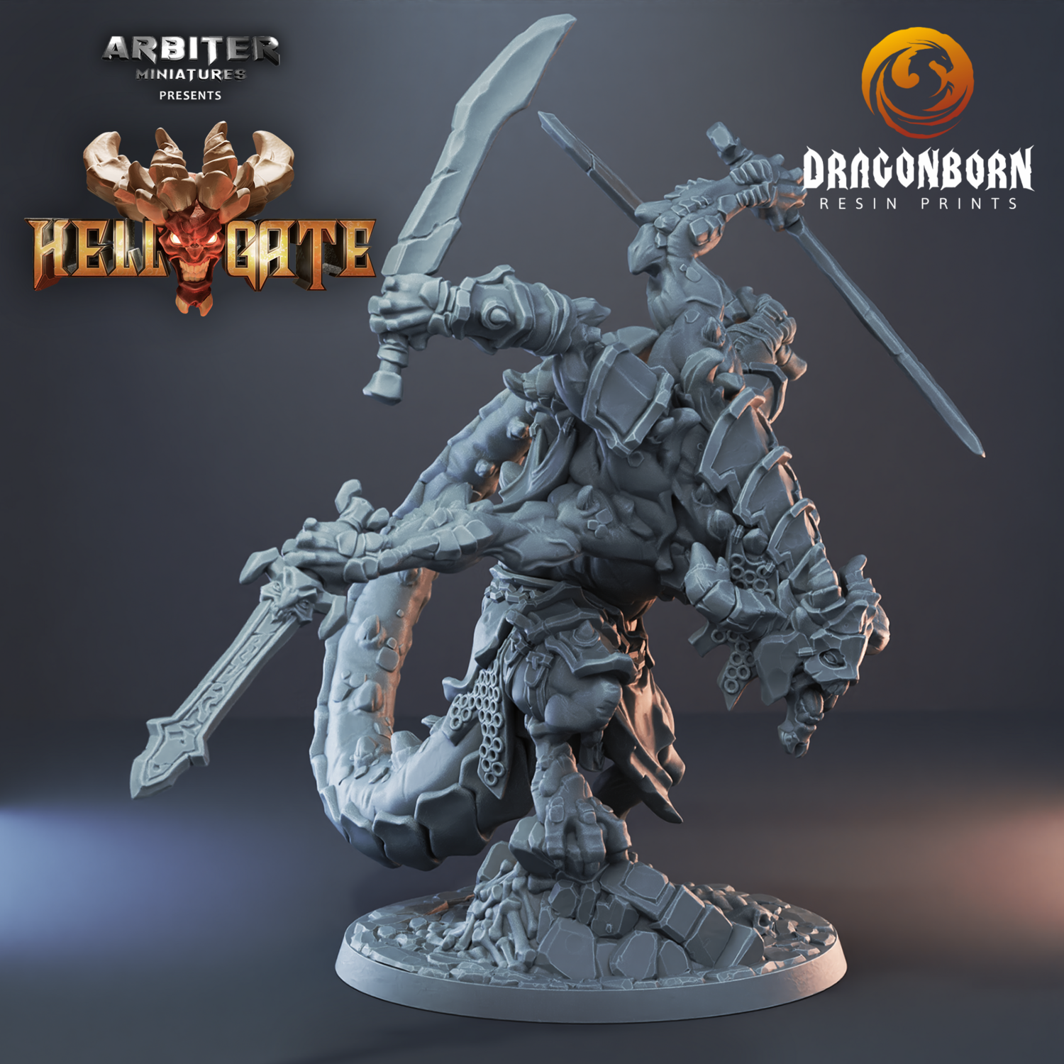 Hellgate Greater Demon 02 - DnD RPG Wargaming Miniatures