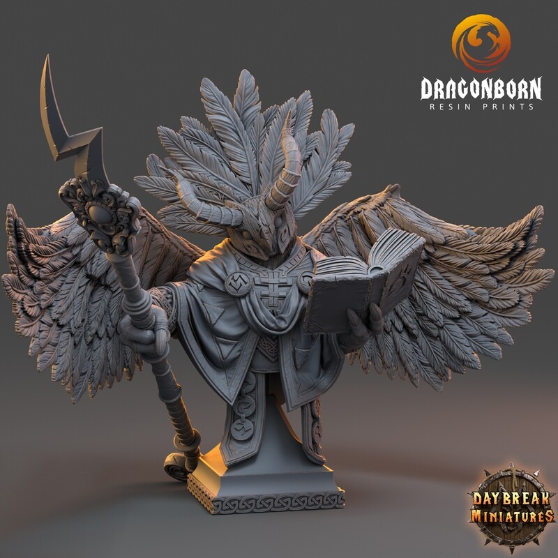 Derment of the Black Clouds - Birdkin Wizard Bust