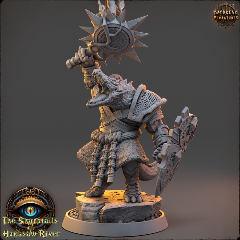 Ashar Stargust - Crocodilians Warrior DnD RPG Wargaming Miniatures