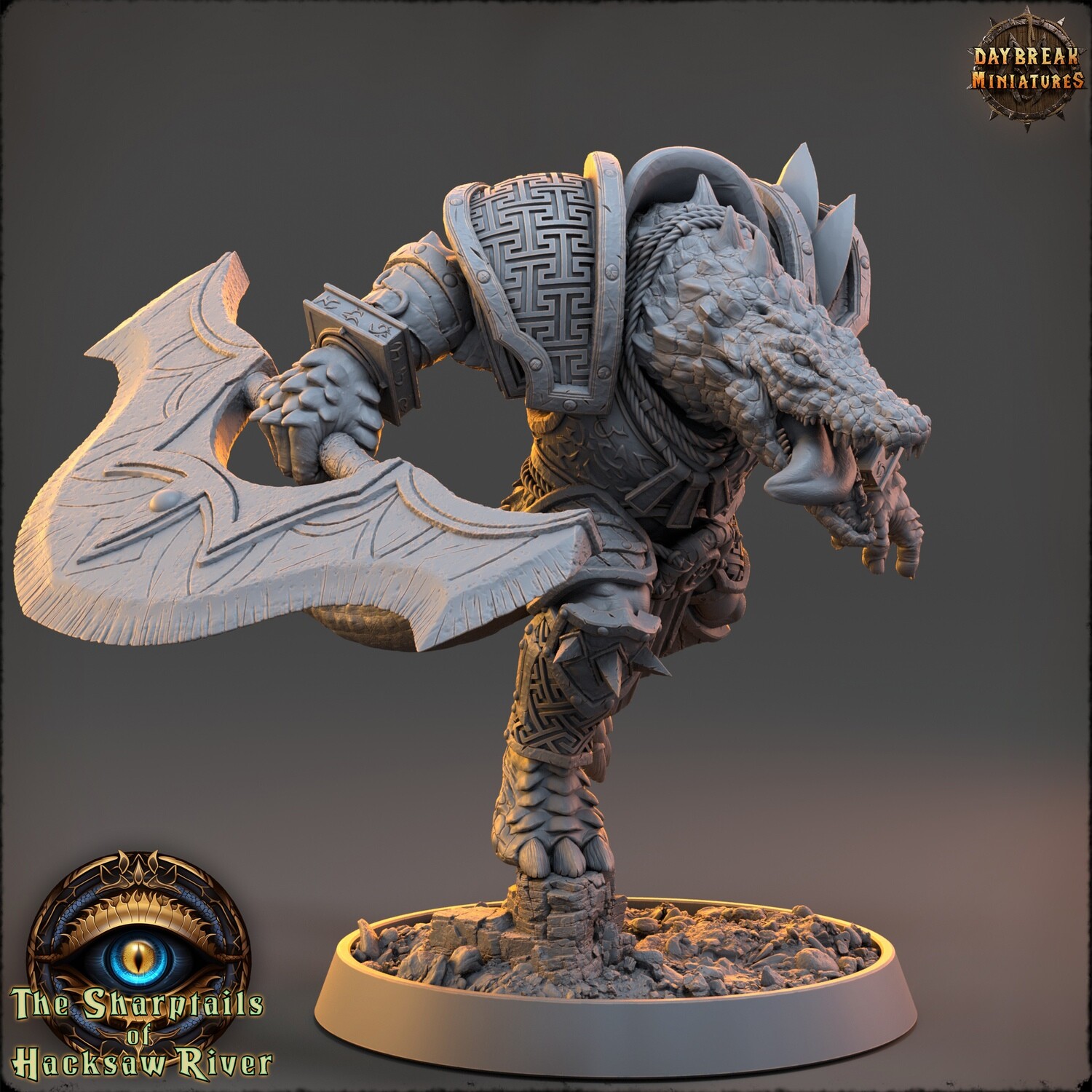 Layton Crane - Crocodilians Warrior DnD RPG Wargaming Miniatures