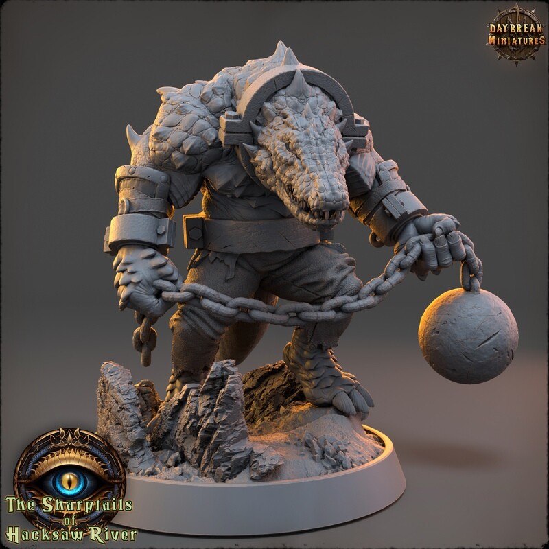 Oneton Hooper - Crocodilians Warrior DnD RPG Wargaming Miniatures