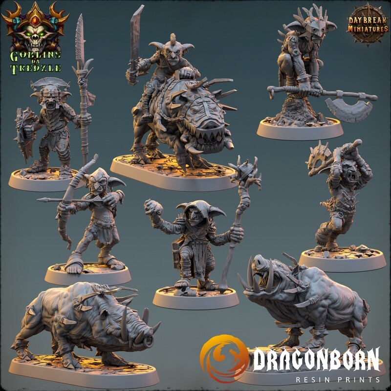 DnD RPG Wargaming Miniatures Goblin clan &quot;Da Tredzle&quot; Set