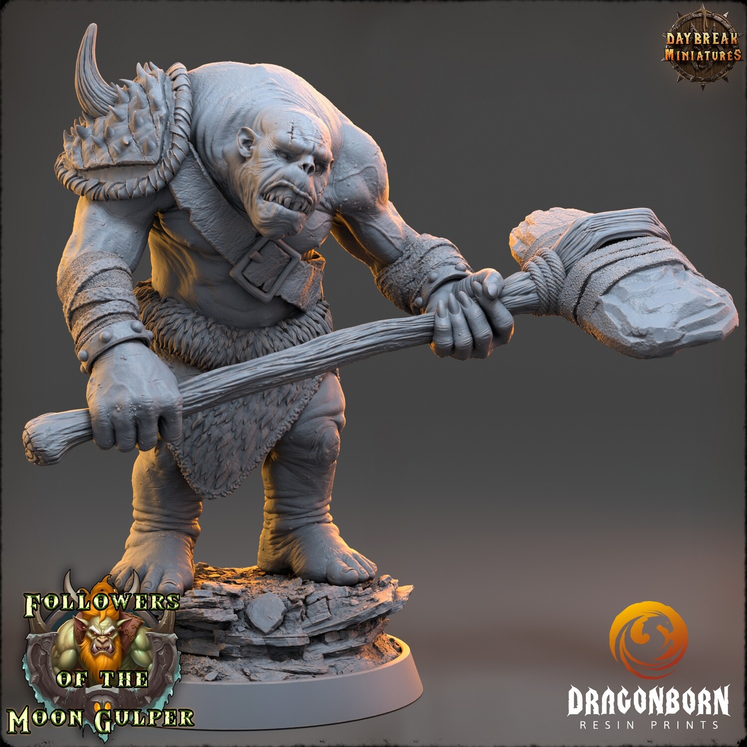 Zabadan Moshbreaker - Ogre Warrior DnD RPG Wargaming Miniatures