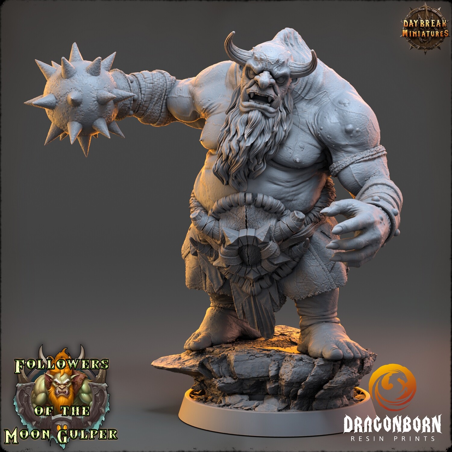 Golan Headgonk - Ogre Warrior DnD RPG Wargaming Miniatures