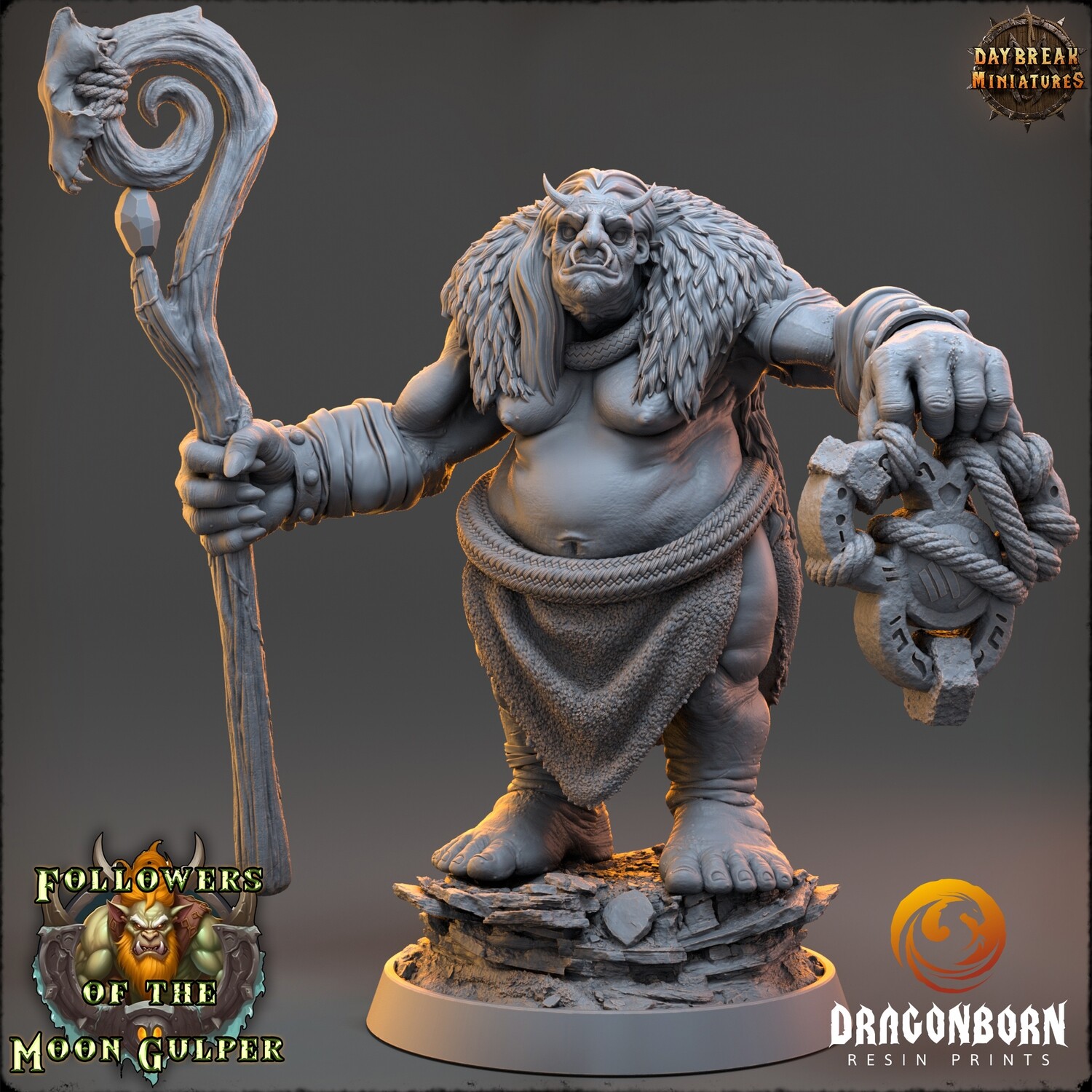 Grook Moon Gulper Doublecrazzt - Ogre Warrior DnD RPG Wargaming Miniatures