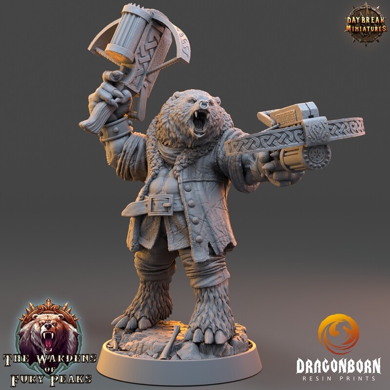 Zinter Doubleshot - Ursine Warrior DnD RPG Wargaming Miniatures