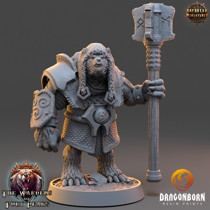 Bernof Standfast - Ursine Warrior DnD RPG Wargaming Miniatures