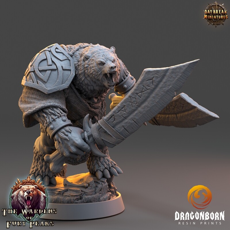 Rana Ripclaw - Ursine Warrior DnD RPG Wargaming Miniatures