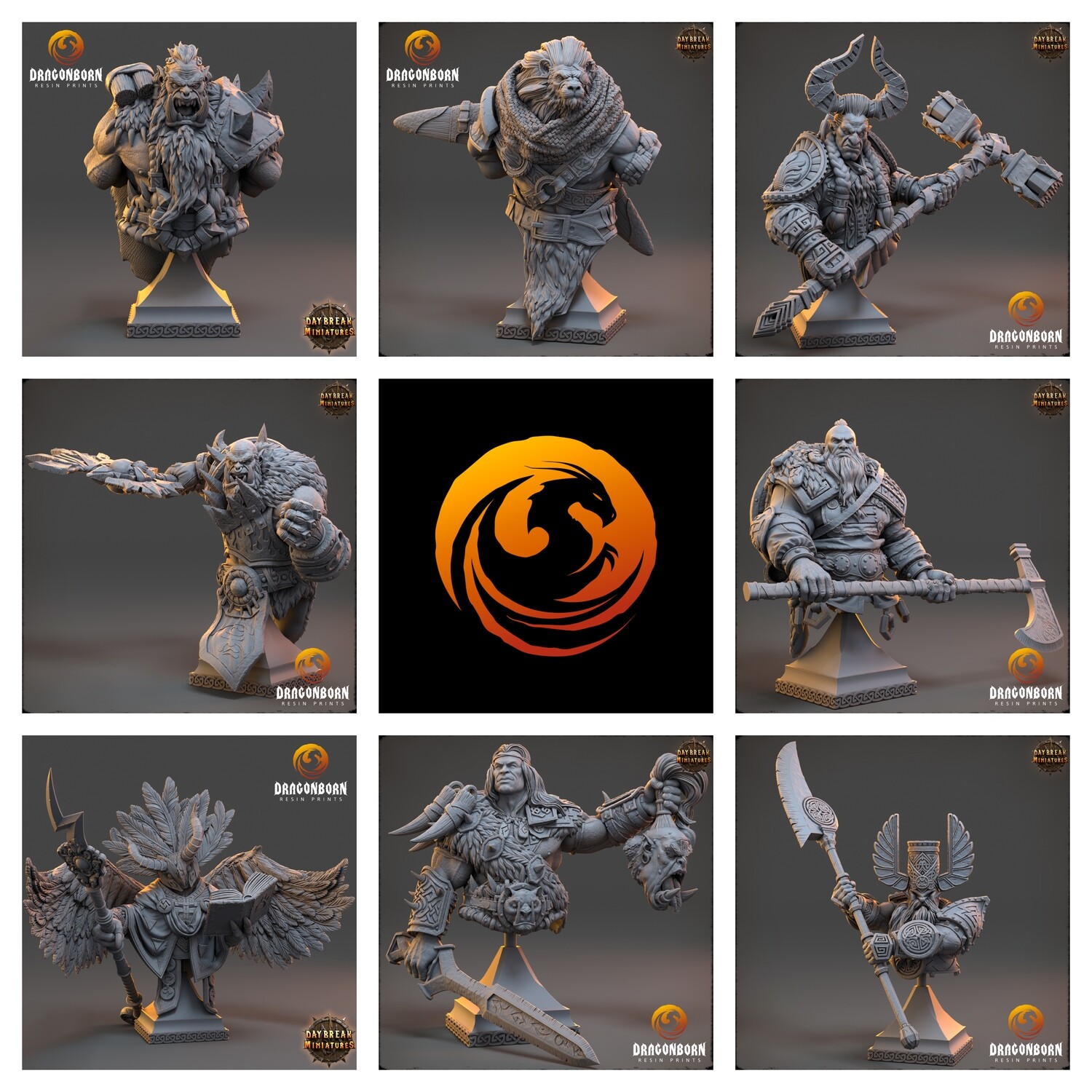Daybreak Miniatures Display Edition Fantasy Busts Set 6