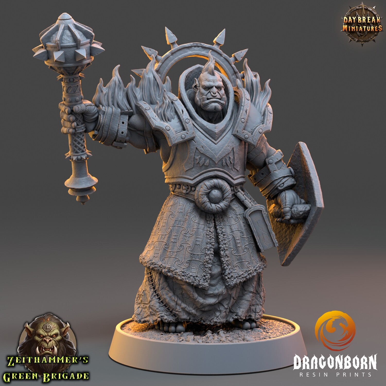 Tomor Fleischbrand - Orc Wizard DnD RPG Wargaming Miniatures