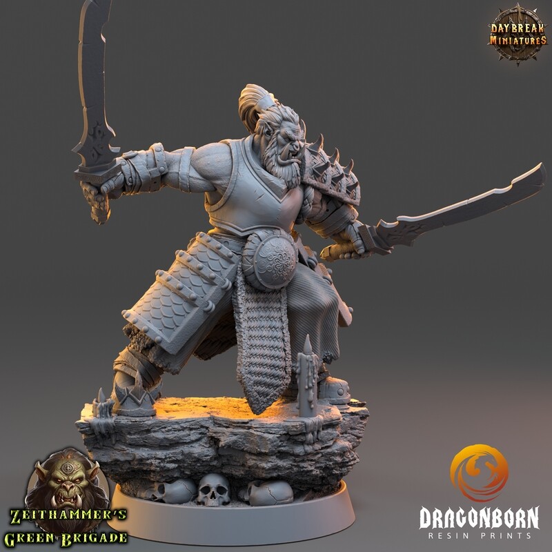 Jazkar Krenna - Orc Warrior DnD RPG Wargaming Miniatures