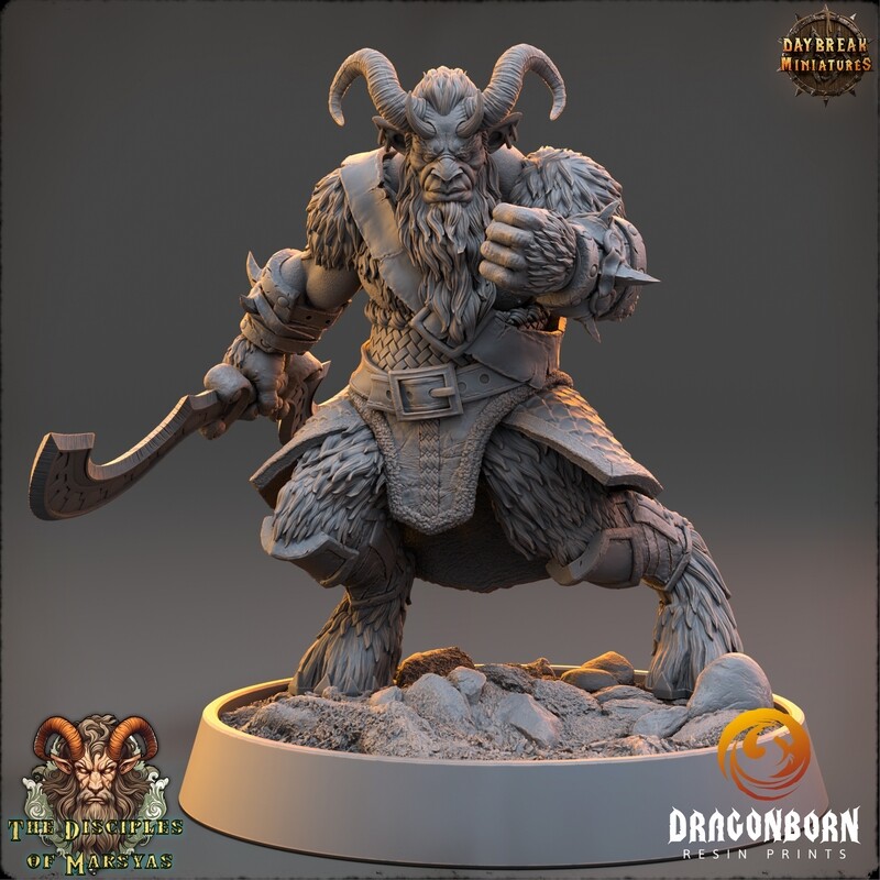 Clerex Wrecker - Satyr Warrior DnD RPG Wargaming Miniatures